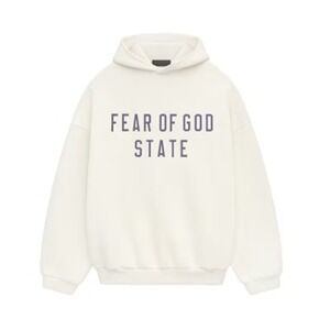 Fear of God Essentials "Eggshell" fleece hoodie, size xlarge